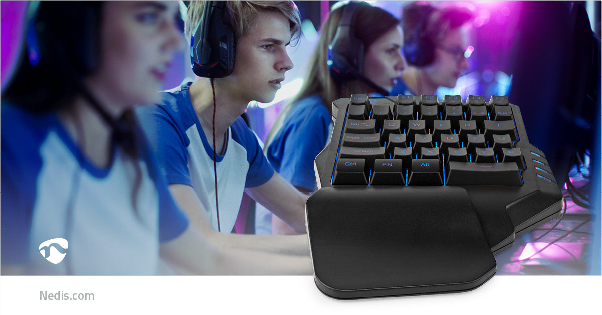 Wired Gaming Keyboard | USB Type-A | Folientasten | RGB | Einhändig | Universal | Stromversorgung über USB | Netzkabellänge: 1.60 m | Gaming