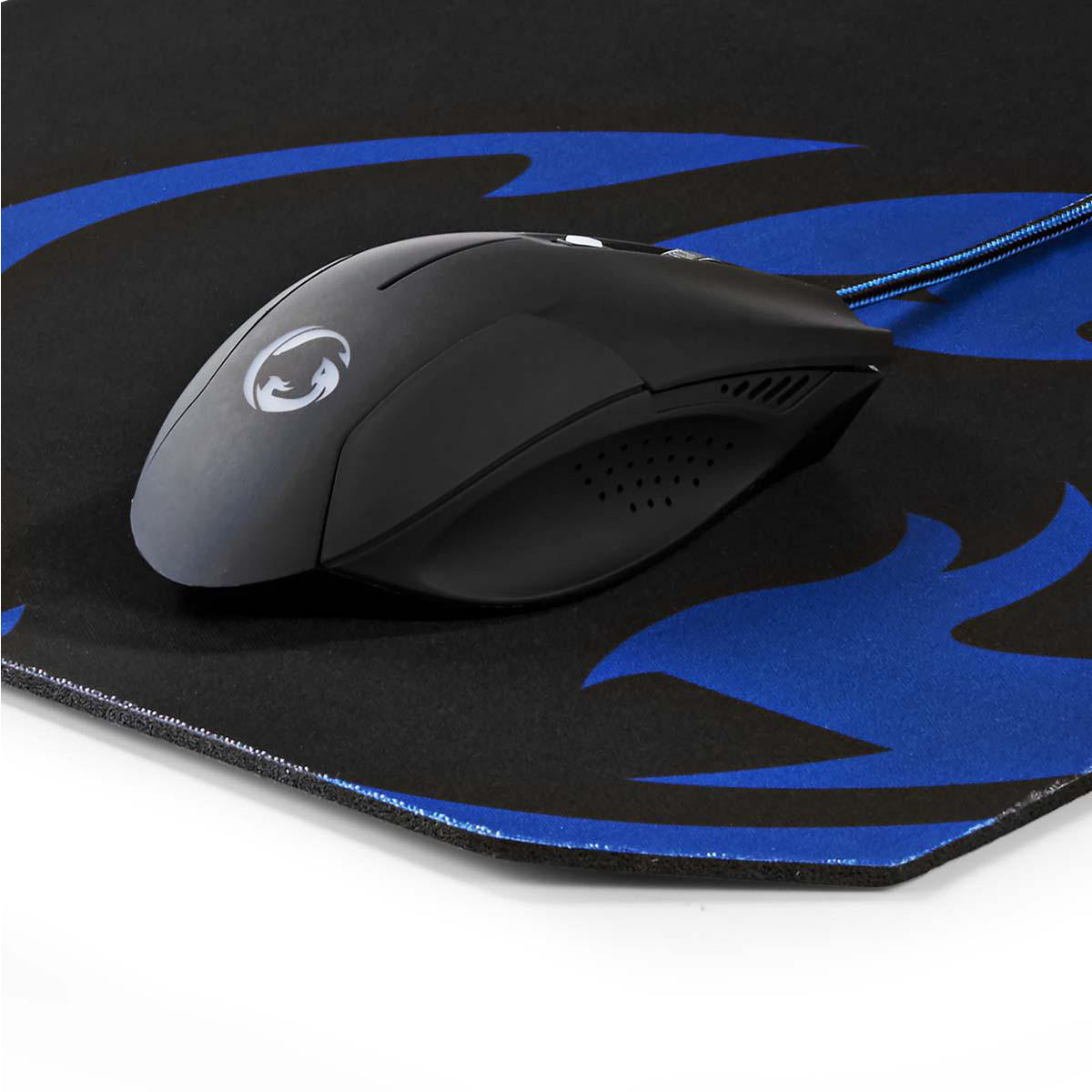 Gaming Mouse & Mouse Pad Set | Verdrahtet | 800 / 1200 / 1600 dpi | Einstellbar DPI | Anzahl Knöpfe: 6 | Rechtshändig | 1.50 m | Normale Beleuchtung