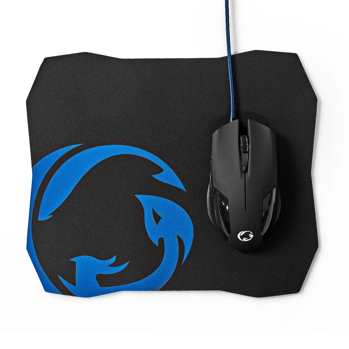 Gaming Mouse & Mouse Pad Set | Verdrahtet | 1200 / 2400 / 4800 / 7200 dpi | Einstellbar DPI | Anzahl Knöpfe: 6 | Rechtshändig | 1.50 m | Ohne Beleuchtung