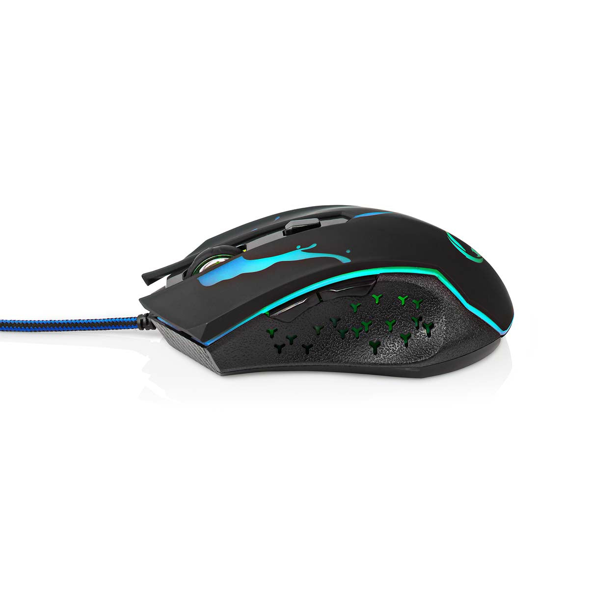 Gaming Mouse | Verdrahtet | 1200 / 1800 / 2400 / 3600 dpi | Einstellbar DPI | Anzahl Knöpfe: 6 | Programmierbare Tasten | Rechtshändig | 1.50 m | LED