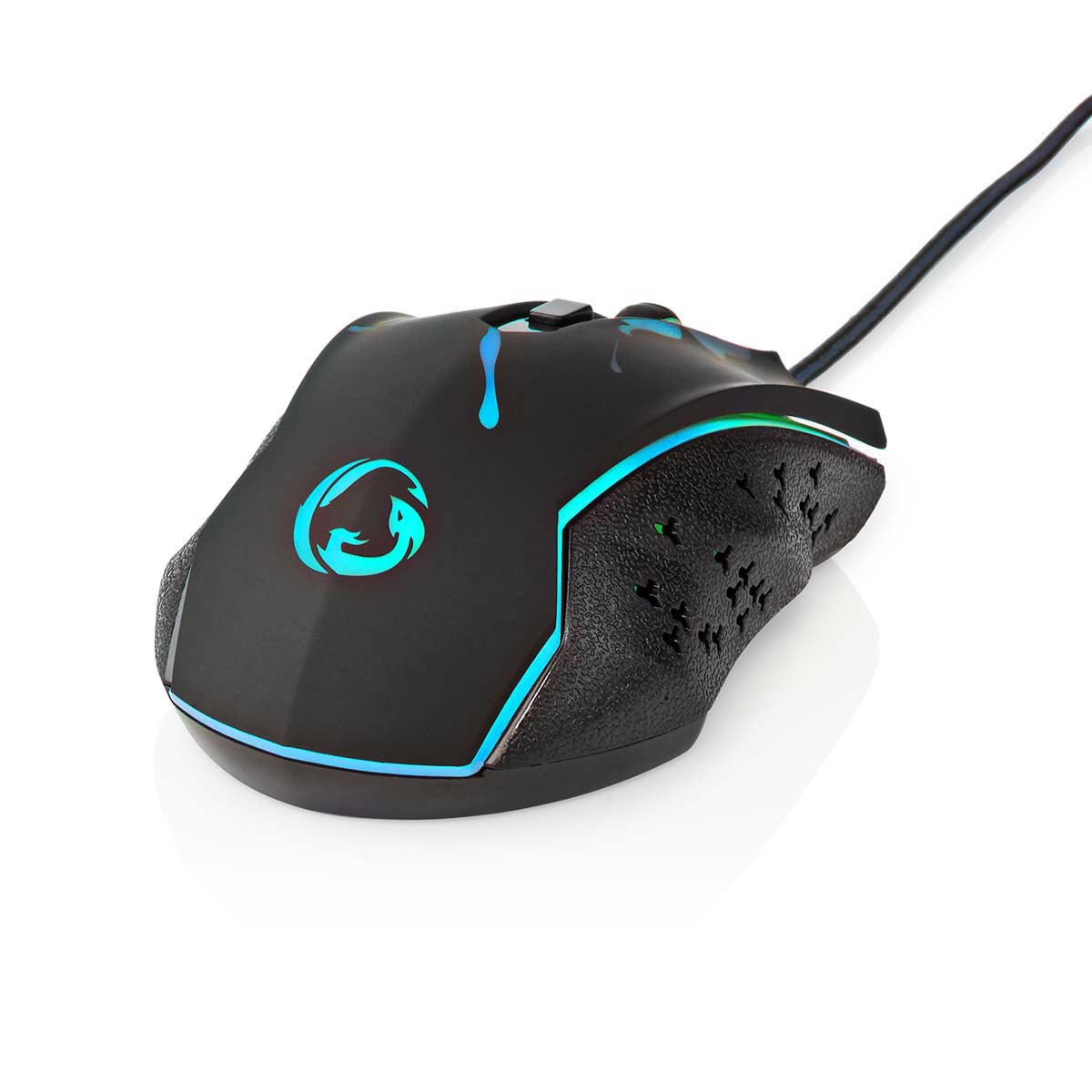 Gaming Mouse | Verdrahtet | 1200 / 1800 / 2400 / 3600 dpi | Einstellbar DPI | Anzahl Knöpfe: 6 | Programmierbare Tasten | Rechtshändig | 1.50 m | LED