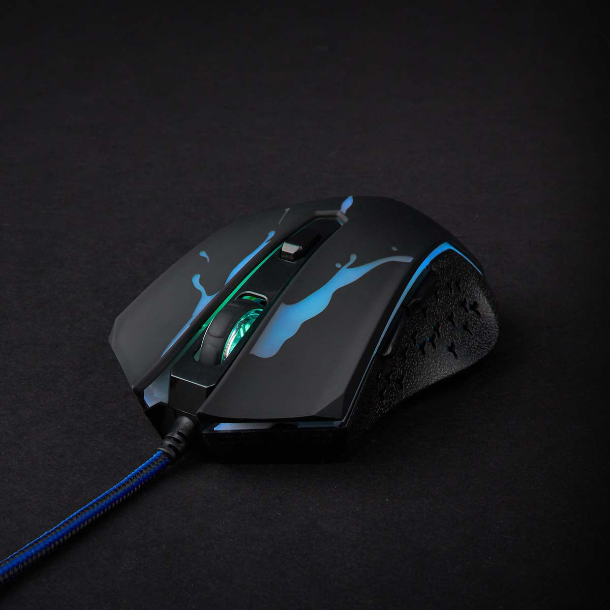 Gaming Mouse | Verdrahtet | 1200 / 1800 / 2400 / 3600 dpi | Einstellbar DPI | Anzahl Knöpfe: 6 | Programmierbare Tasten | Rechtshändig | 1.50 m | LED