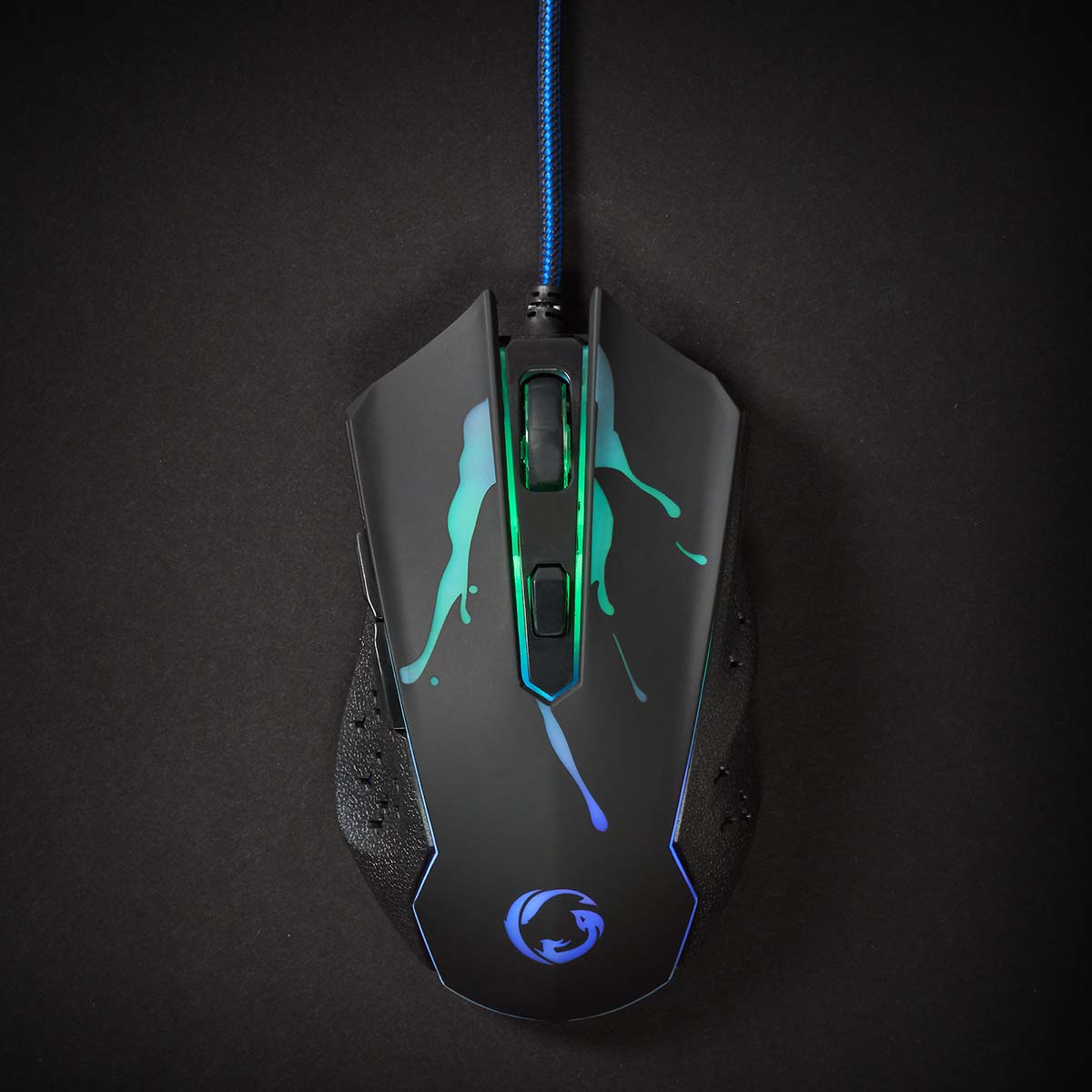 Gaming Mouse | Verdrahtet | 1200 / 1800 / 2400 / 3600 dpi | Einstellbar DPI | Anzahl Knöpfe: 6 | Programmierbare Tasten | Rechtshändig | 1.50 m | LED