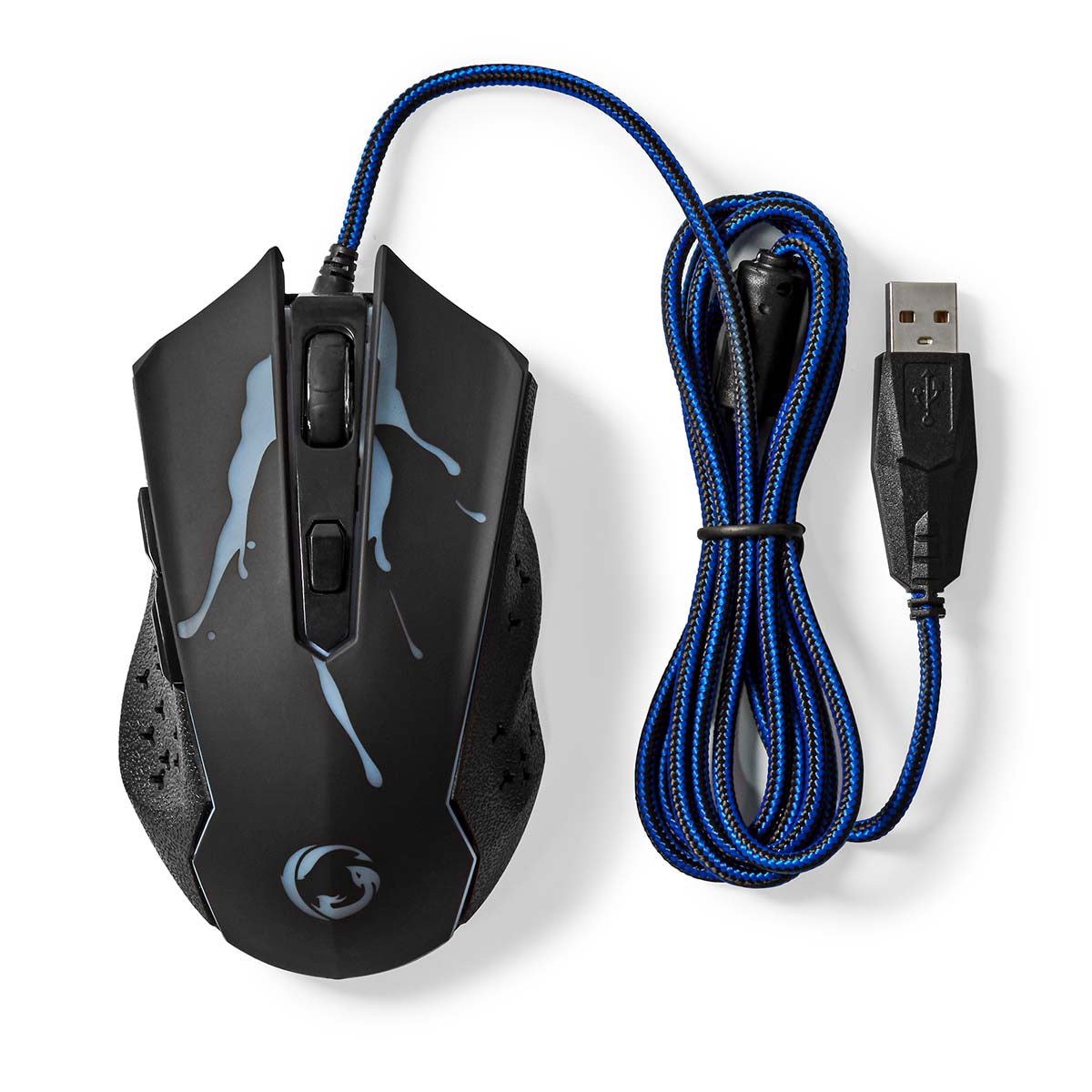 Gaming Mouse | Verdrahtet | 1200 / 1800 / 2400 / 3600 dpi | Einstellbar DPI | Anzahl Knöpfe: 6 | Programmierbare Tasten | Rechtshändig | 1.50 m | LED