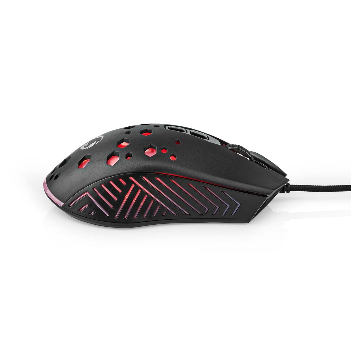 Gaming Mouse | Verdrahtet | 800 / 1200 / 2400 / 3200 / 4800 / 7200 dpi | Einstellbar DPI | Anzahl Knöpfe: 7 | Programmierbare Tasten | Rechtshändig | 1.50 m | RGB