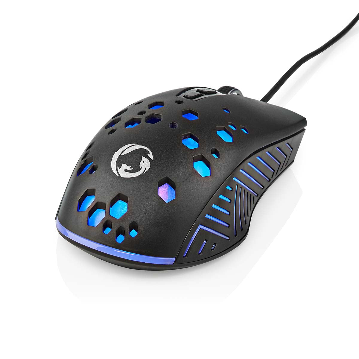 Gaming Mouse | Verdrahtet | 800 / 1200 / 2400 / 3200 / 4800 / 7200 dpi | Einstellbar DPI | Anzahl Knöpfe: 7 | Programmierbare Tasten | Rechtshändig | 1.50 m | RGB