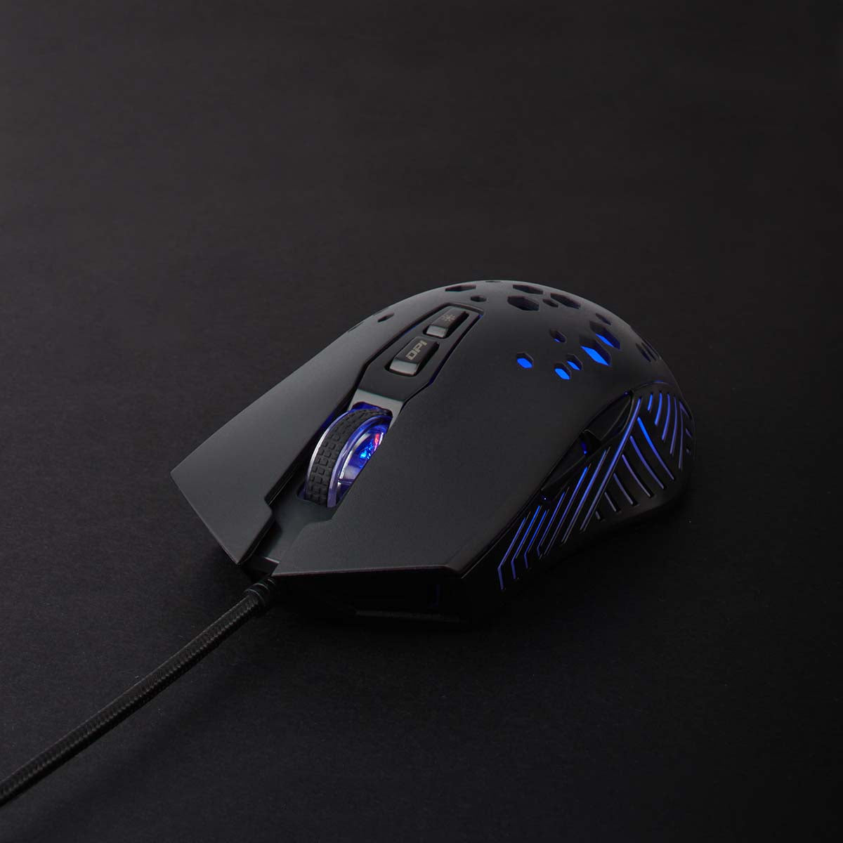 Gaming Mouse | Verdrahtet | 800 / 1200 / 2400 / 3200 / 4800 / 7200 dpi | Einstellbar DPI | Anzahl Knöpfe: 7 | Programmierbare Tasten | Rechtshändig | 1.50 m | RGB