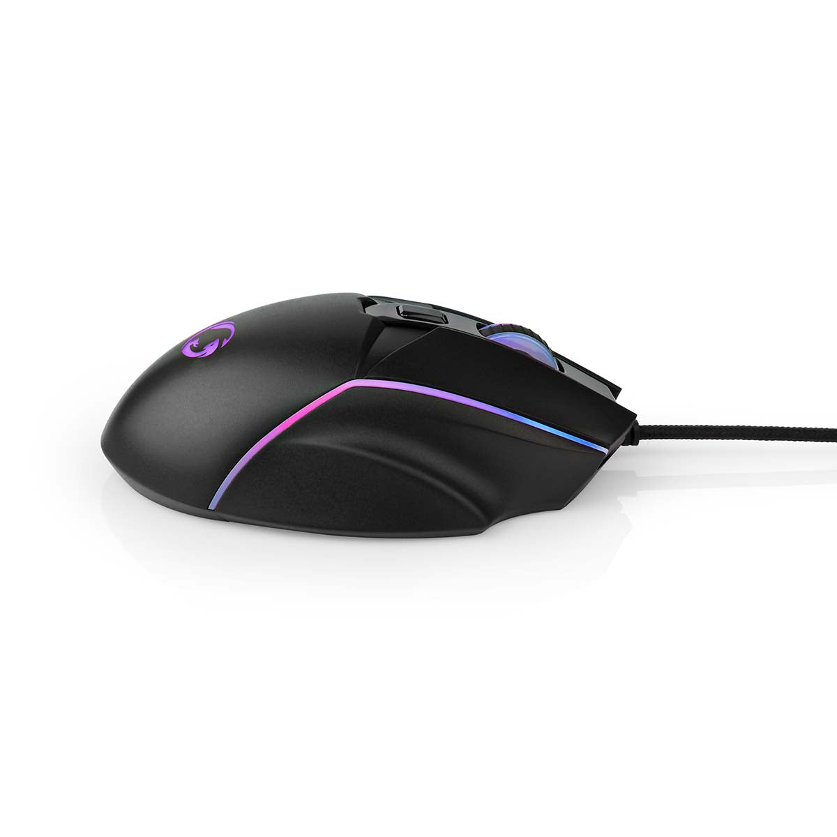 Gaming Mouse | Verdrahtet | 800 / 1200 / 2400 / 3200 / 4800 / 7200 dpi | Einstellbar DPI | Anzahl Knöpfe: 6 | Rechtshändig | 1.50 m | LED