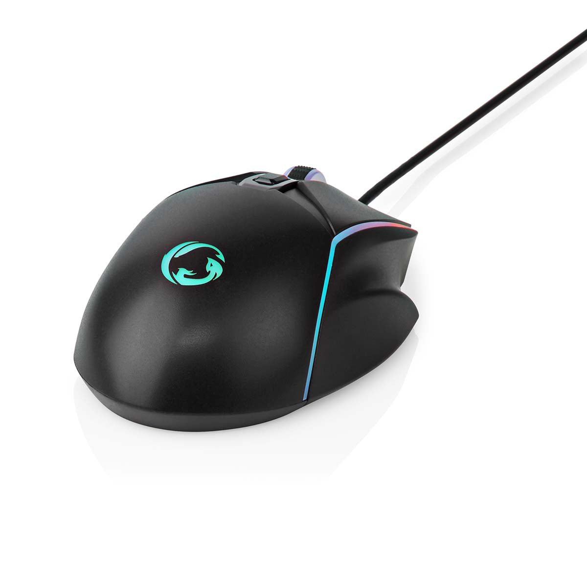 Gaming Mouse | Verdrahtet | 800 / 1200 / 2400 / 3200 / 4800 / 7200 dpi | Einstellbar DPI | Anzahl Knöpfe: 6 | Rechtshändig | 1.50 m | LED