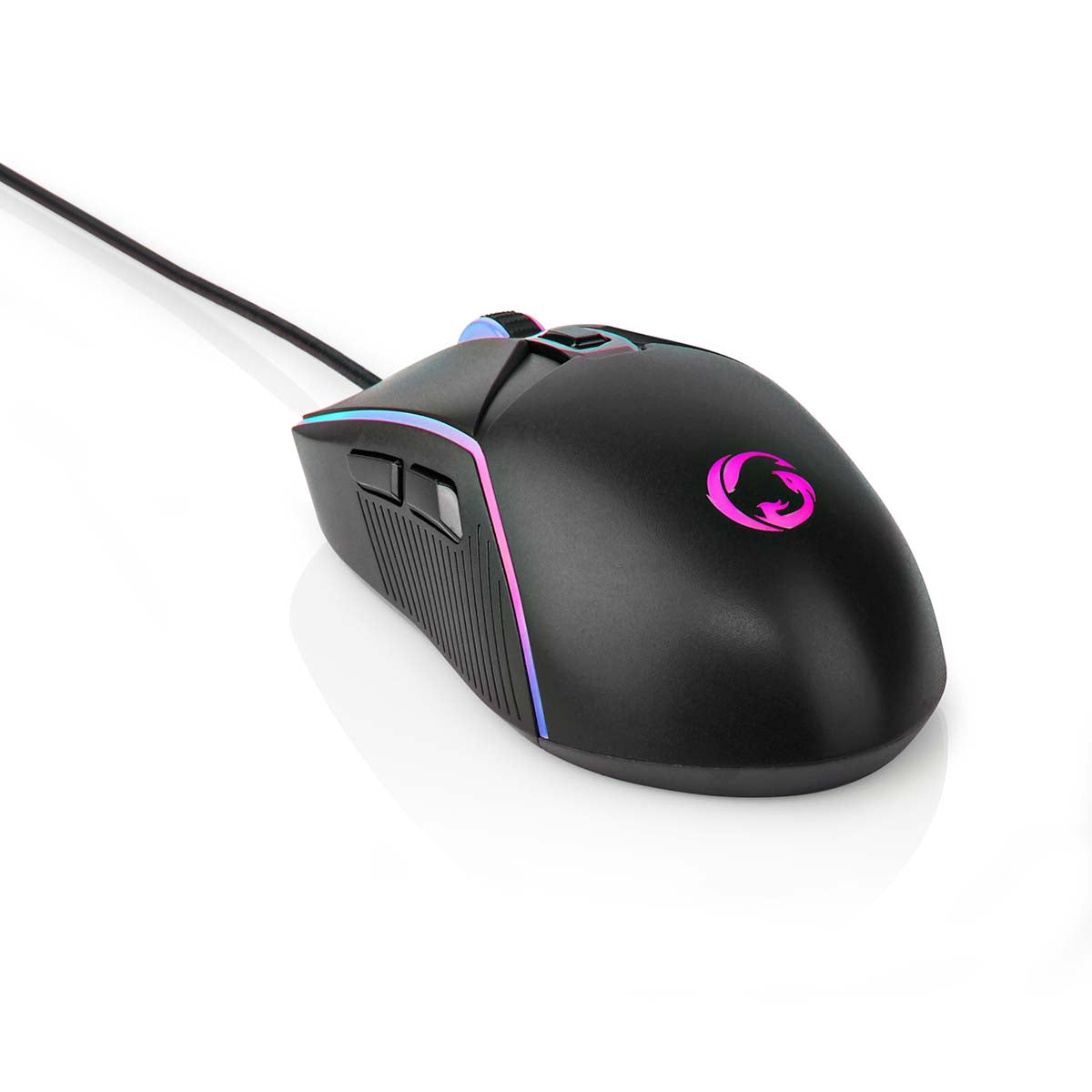 Gaming Mouse | Verdrahtet | 800 / 1200 / 2400 / 3200 / 4800 / 7200 dpi | Einstellbar DPI | Anzahl Knöpfe: 6 | Rechtshändig | 1.50 m | LED