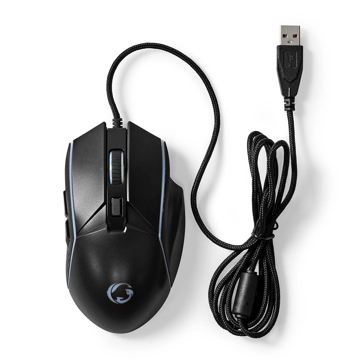 Gaming Mouse | Verdrahtet | 800 / 1200 / 2400 / 3200 / 4800 / 7200 dpi | Einstellbar DPI | Anzahl Knöpfe: 6 | Rechtshändig | 1.50 m | LED