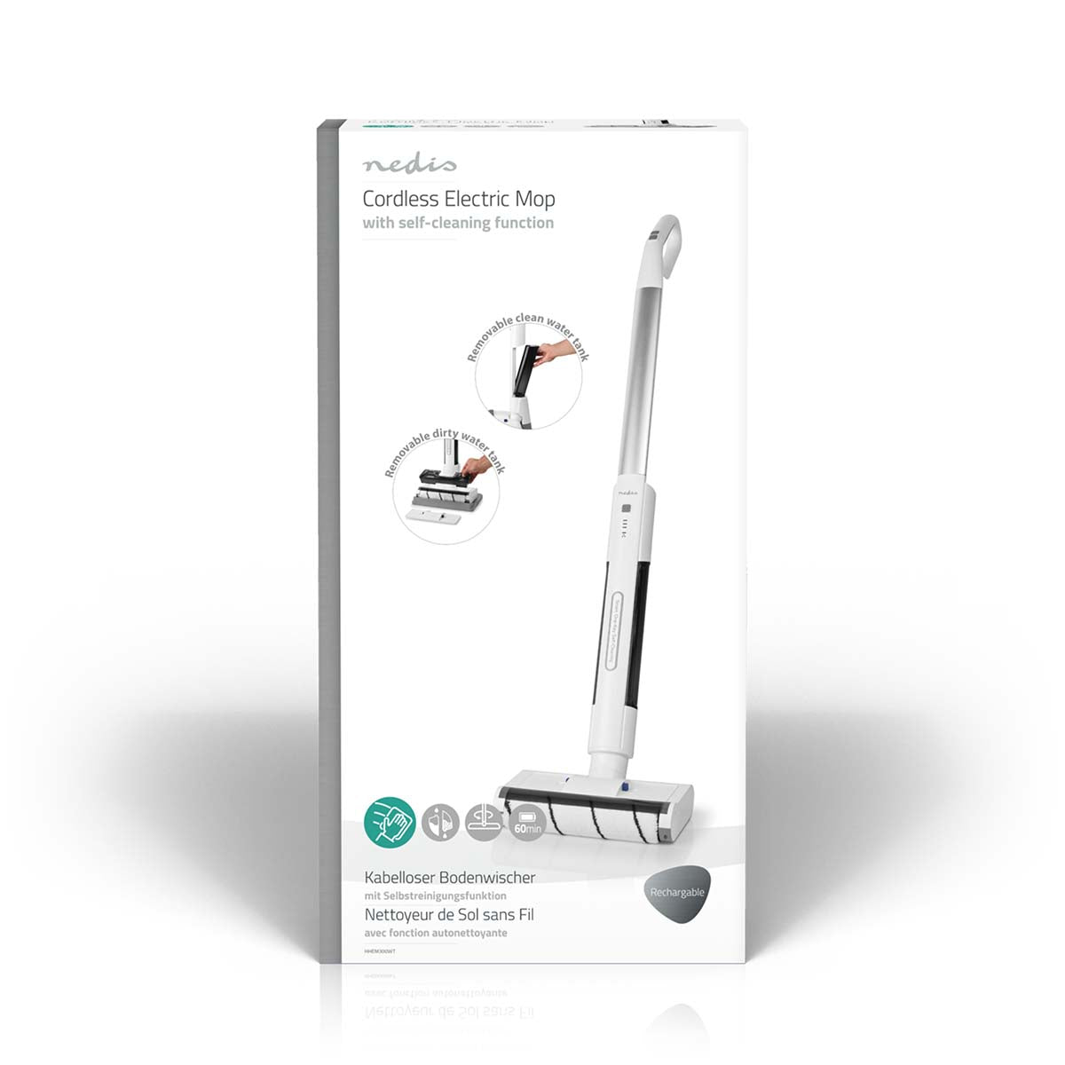 Bodenreiniger | 40 W | Schnurlos | Betriebszeit im Modus mit der höchsten Leistung: 60 min