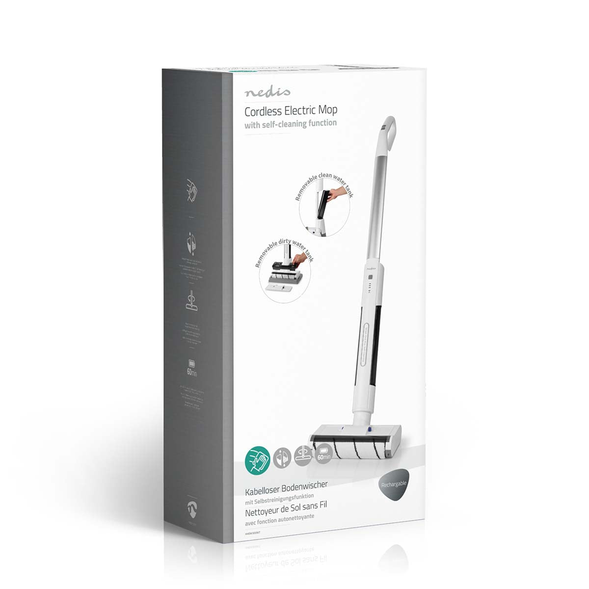 Bodenreiniger | 40 W | Schnurlos | Betriebszeit im Modus mit der höchsten Leistung: 60 min