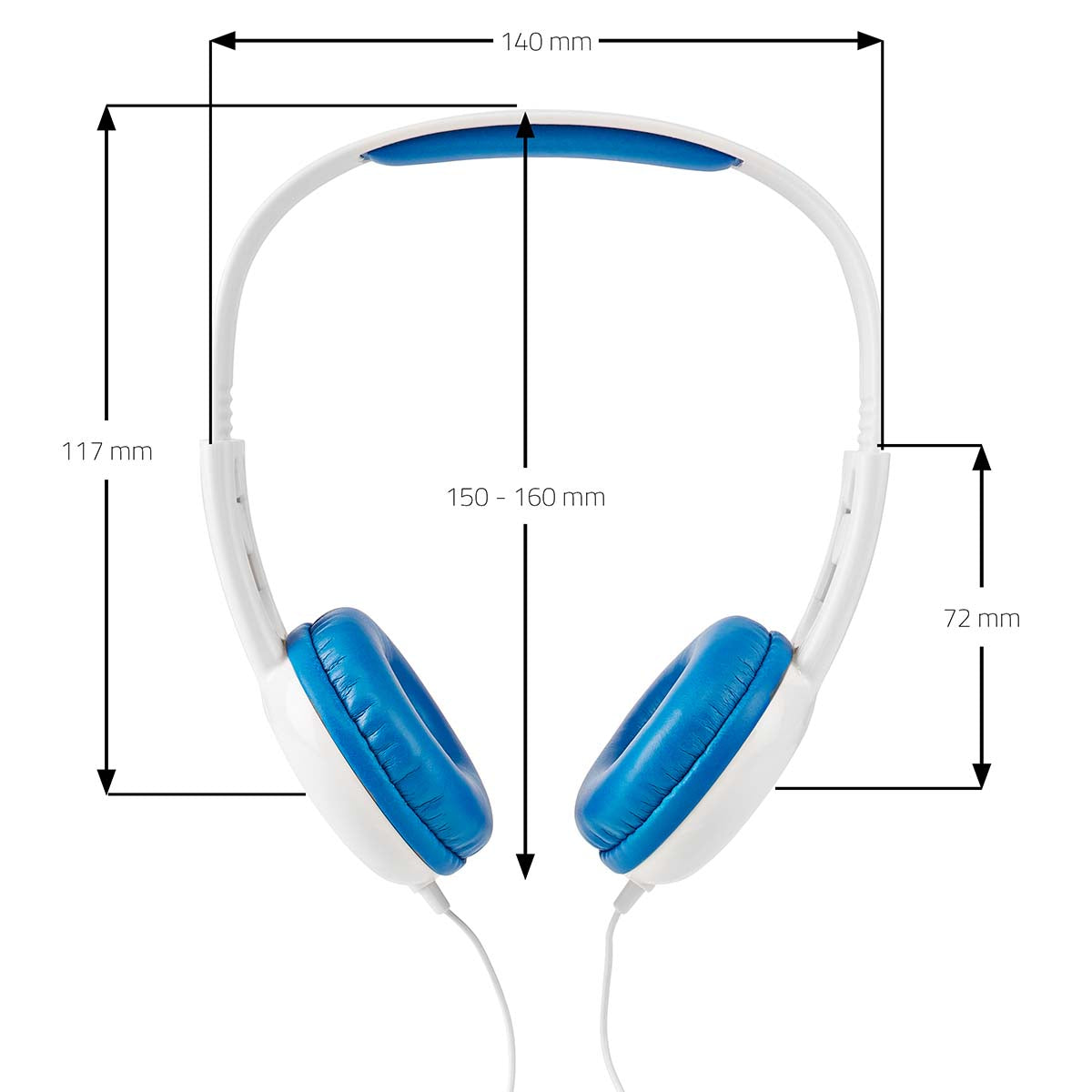 On-Ear-Kopfhörer mit Kabel | 3.5 mm | Kabellänge: 1.20 m | 82 dB | Blau