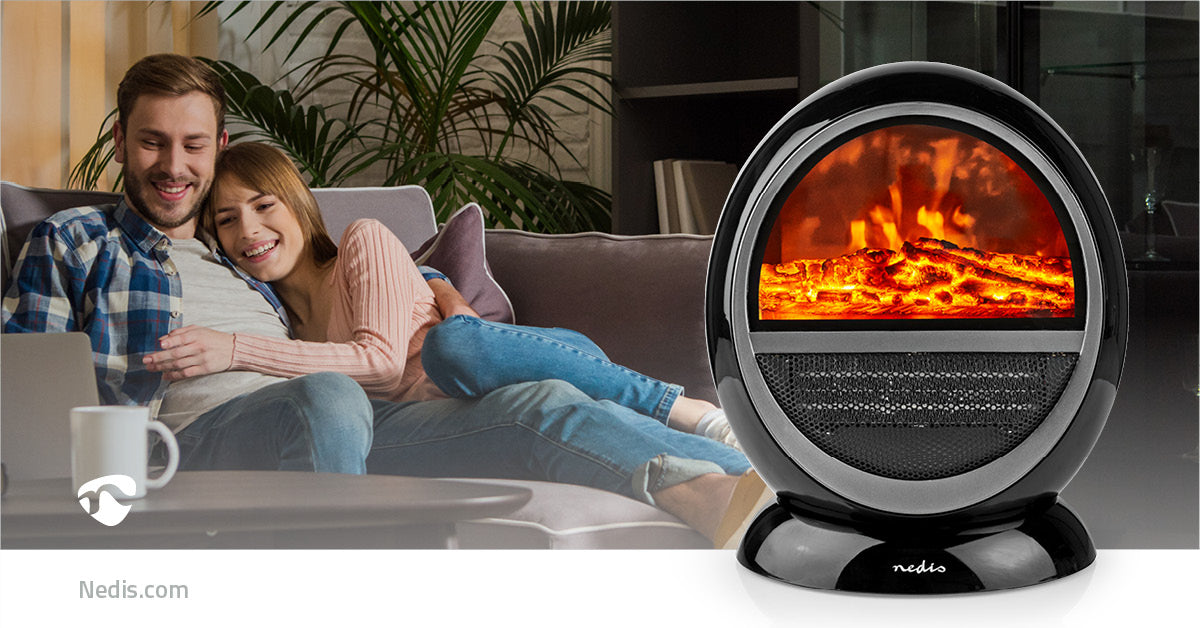 Keramik-PTC-Heizlüfter | 1000 / 1500 W | 2 Wärme Modes | Verstellbares Thermostat | automatisch drehbar | Überhitzungsschutz | Stolperschutz