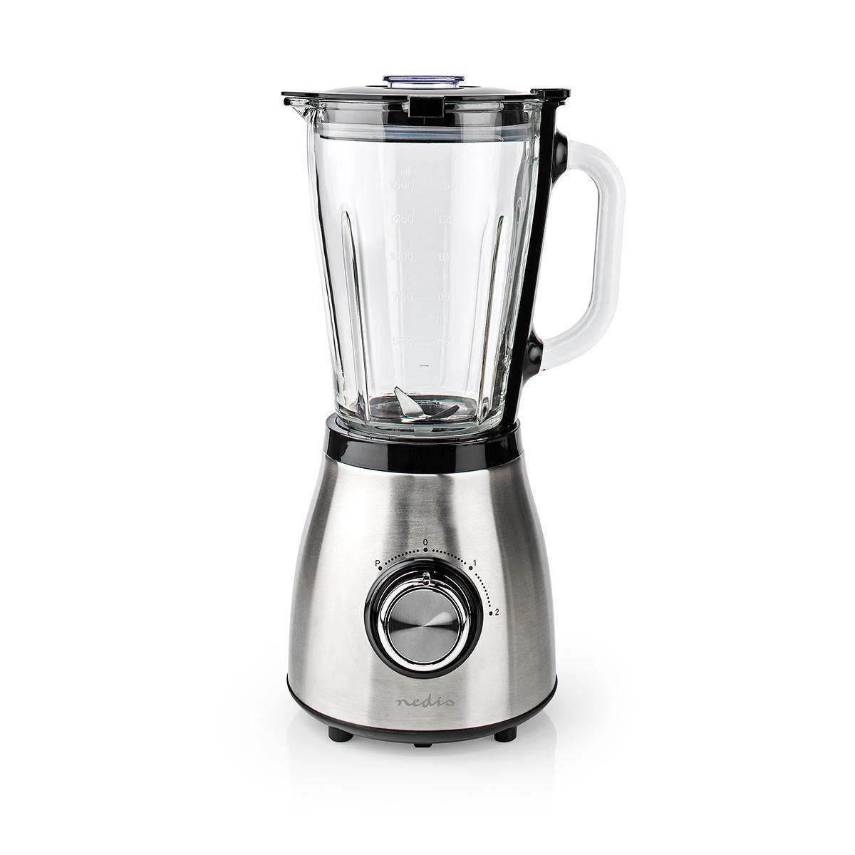 Standmixer | 800 W | 1.5 l | Glas | 2 Geschindigkeitsstufen | Schwarz / Silber