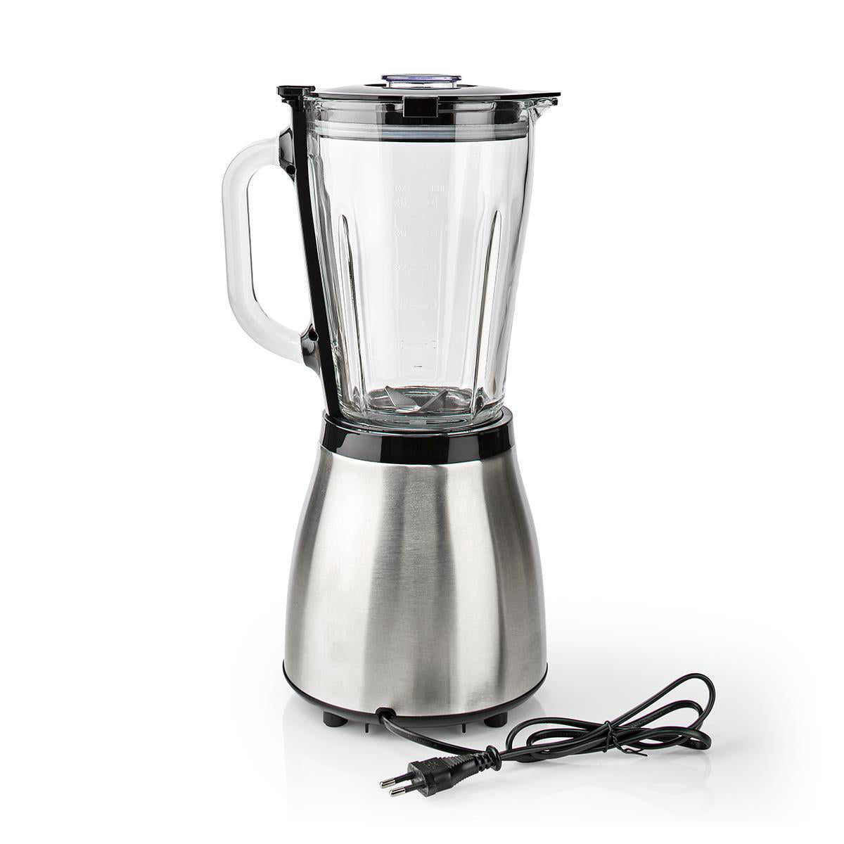 Standmixer | 800 W | 1.5 l | Glas | 2 Geschindigkeitsstufen | Schwarz / Silber