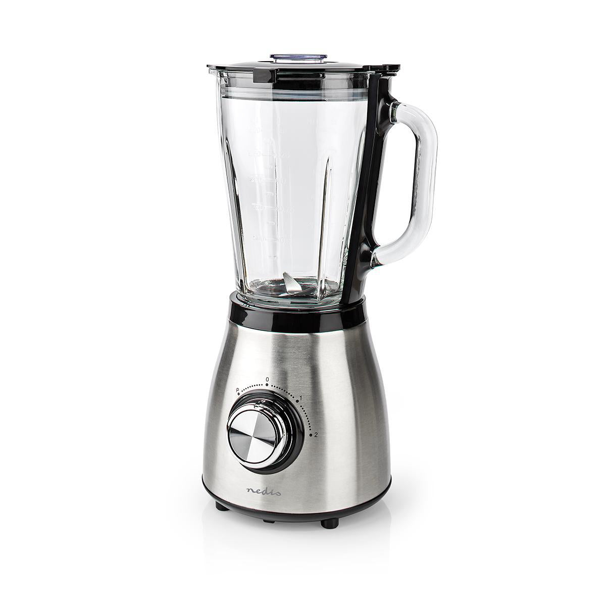 Standmixer | 800 W | 1.5 l | Glas | 2 Geschindigkeitsstufen | Schwarz / Silber