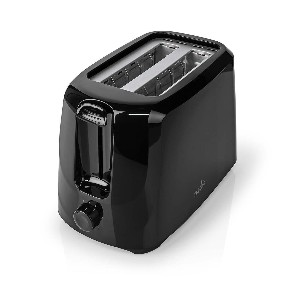 Toaster | 2 Steckplätze | Bräunungsstufen: 6 | Schwarz