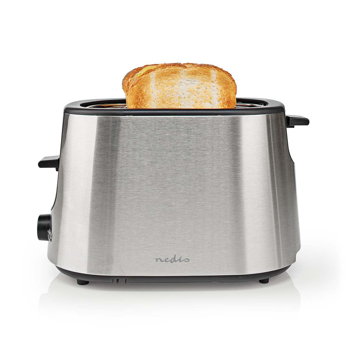 Toaster | Edelstahl Serie | 2 Steckplätze | Bräunungsstufen: 7 | Auftaufunktion | Brötchenaufsatz | Aluminium