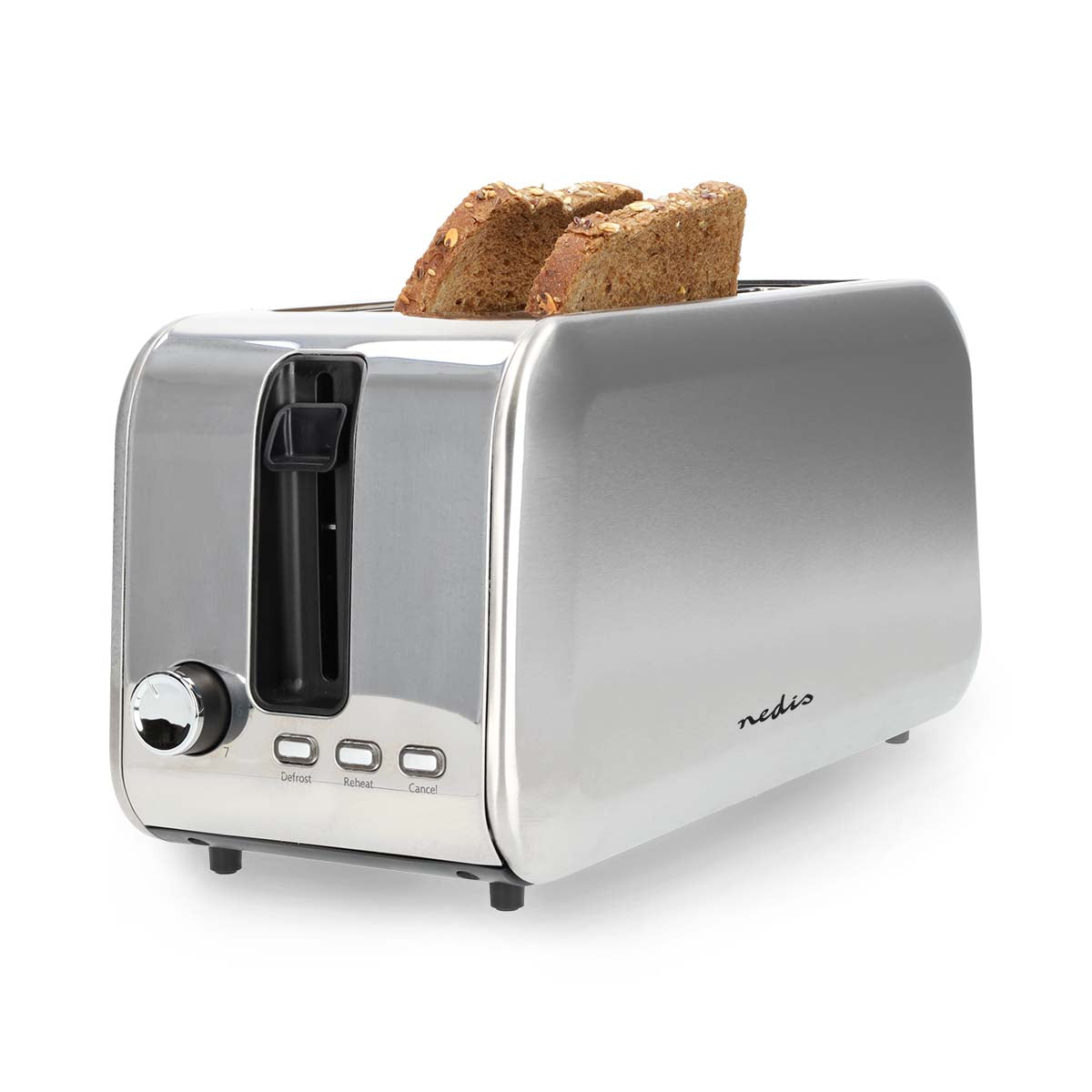 Toaster | 2 Steckplätze | Bräunungsstufen: 7 | Auftaufunktion | Aluminium / Silber