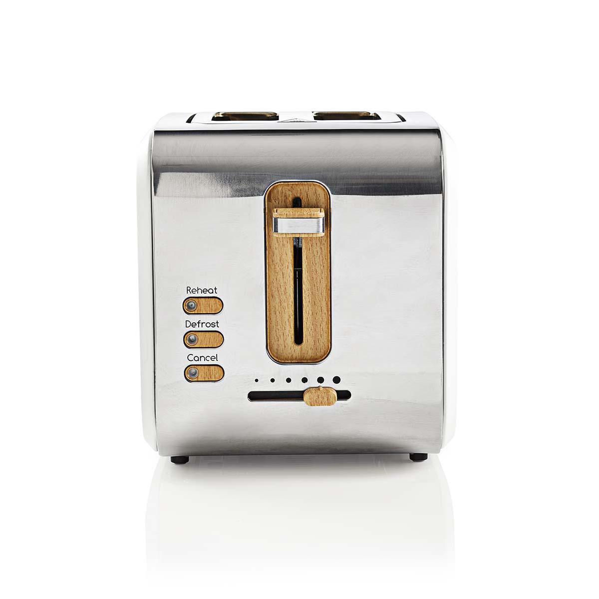 Toaster | Soft Touch Serie | 2 Steckplätze | Bräunungsstufen: 6 | Auftaufunktion | Weiss