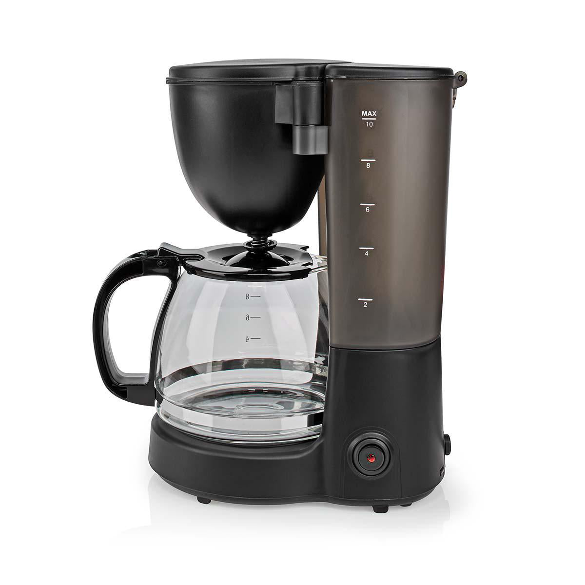 Kaffeemaschine | Filter Kaffee | 1.25 l | 10 Tassen | Warmhalten | Schwarz