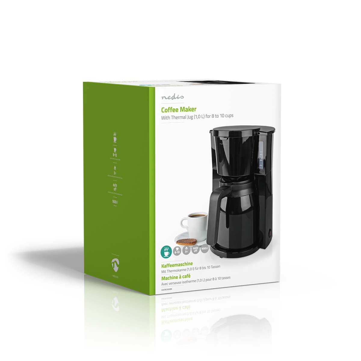 Kaffeemaschine | Filter Kaffee | 1.0 l | 8 Tassen | Schwarz