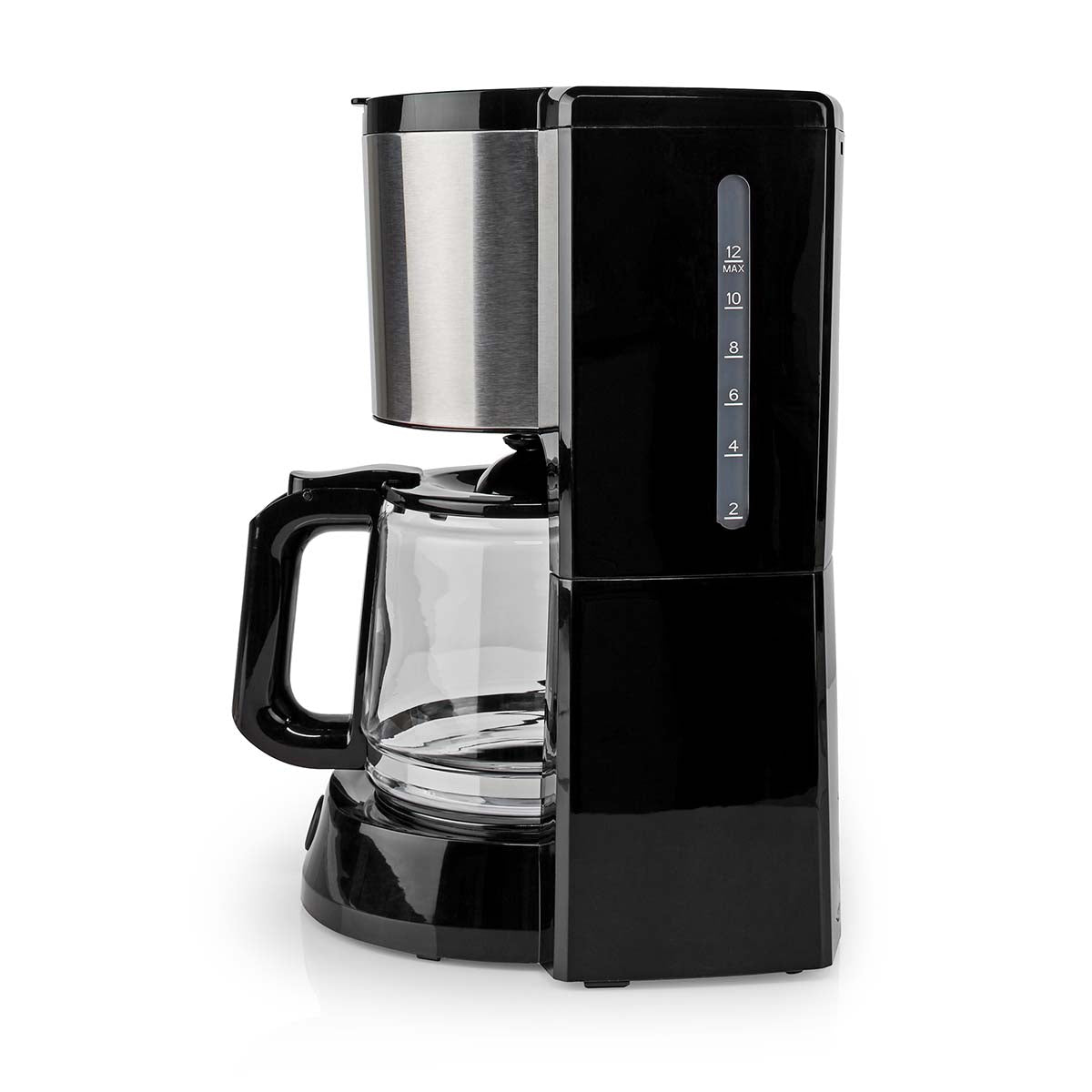 Kaffeemaschine | Filter Kaffee | 1.5 l | 12 Tassen | Warmhalten | Schwarz / Silber