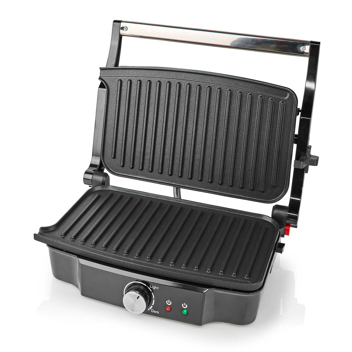 Kontakt Grill | 1500 W | 27.8 x 17 cm | Einstellbare Temperaturregelung | Edelstahl / Kunststoff