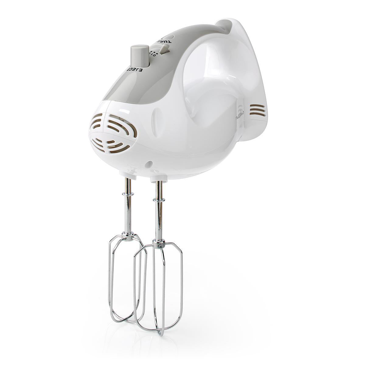 Handmixer | 200 W | 5 Geschindigkeitsstufen | Turbofunktion | 2 Knethaken / 2 Schlägel | Grau / Weiss