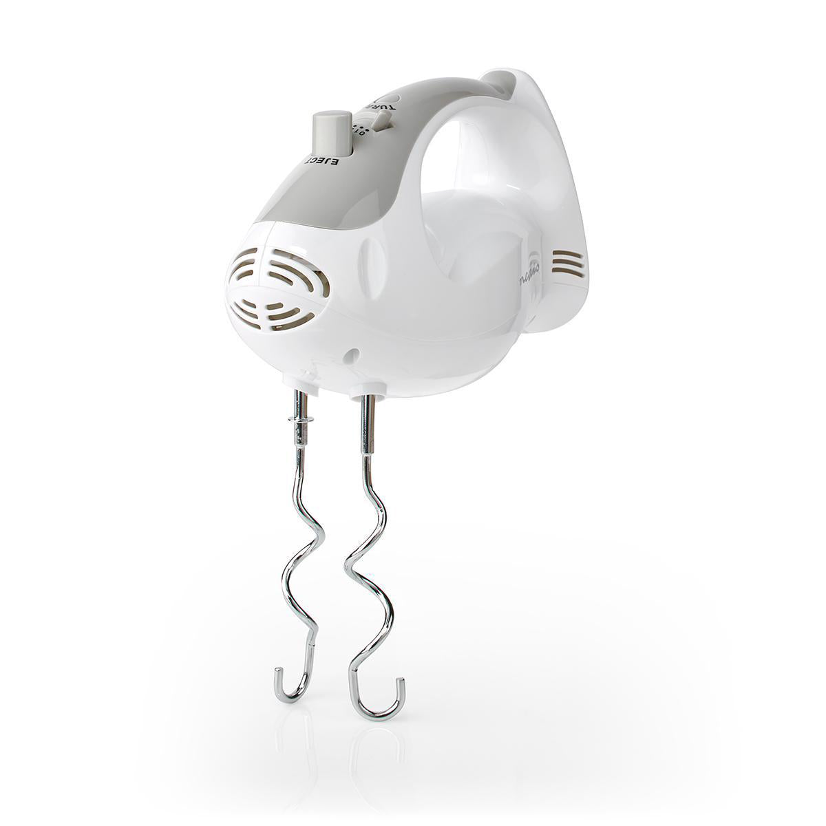 Handmixer | 200 W | 5 Geschindigkeitsstufen | Turbofunktion | 2 Knethaken / 2 Schlägel | Grau / Weiss