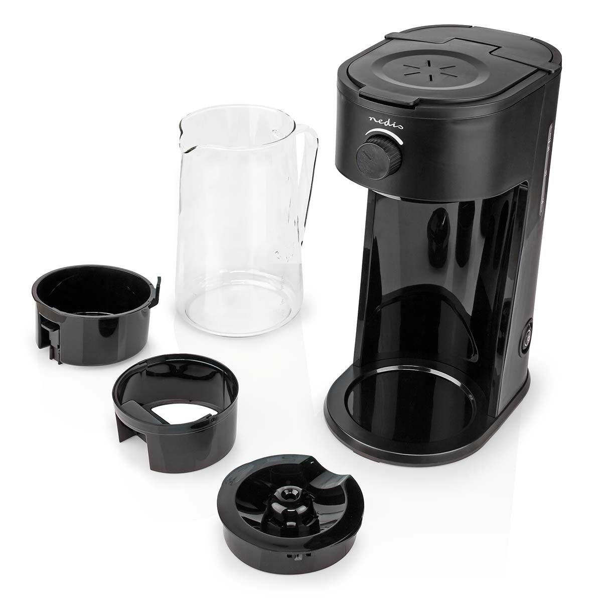 Eiskaffee & Eistee Zubereiter | Filter Kaffee | 2.5 l | 6 Tassen | Schwarz