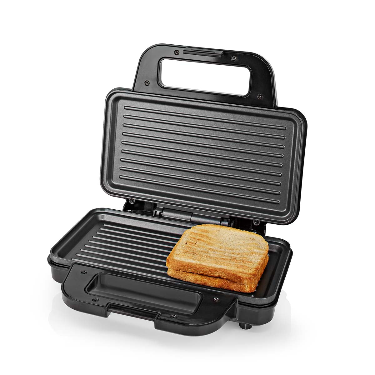 Sandwichmaker | 900 W | 26.8 x 14.5 cm | Automatischer Temperaturkontrolle | Aluminium / Kunststoff