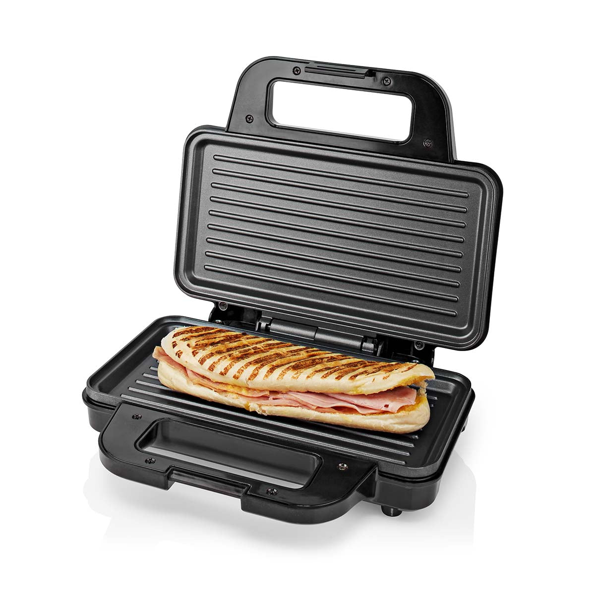 Sandwichmaker | 900 W | 26.8 x 14.5 cm | Automatischer Temperaturkontrolle | Aluminium / Kunststoff