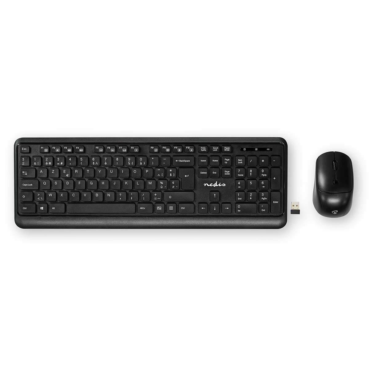 Maus und Tastatur-Set | Wireless | Maus- und Tastaturverbindung: USB | 800 / 1200 / 1600 dpi | Einstellbar DPI | AZERTY | BE-Layout