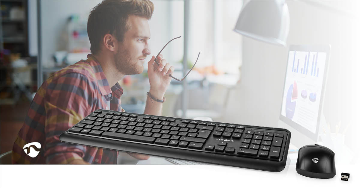 Maus und Tastatur-Set | Wireless | Maus- und Tastaturverbindung: USB | 800 / 1200 / 1600 dpi | Einstellbar DPI | QWERTZ | DE-Layout