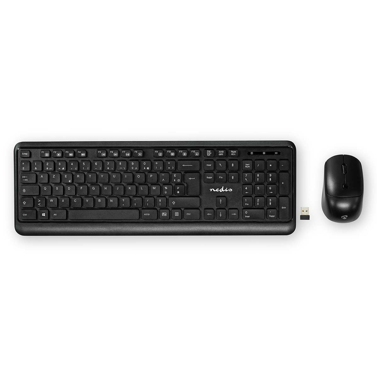 Maus und Tastatur-Set | Wireless | Maus- und Tastaturverbindung: USB | 800 / 1200 / 1600 dpi | Einstellbar DPI | AZERTY | FR-Layout