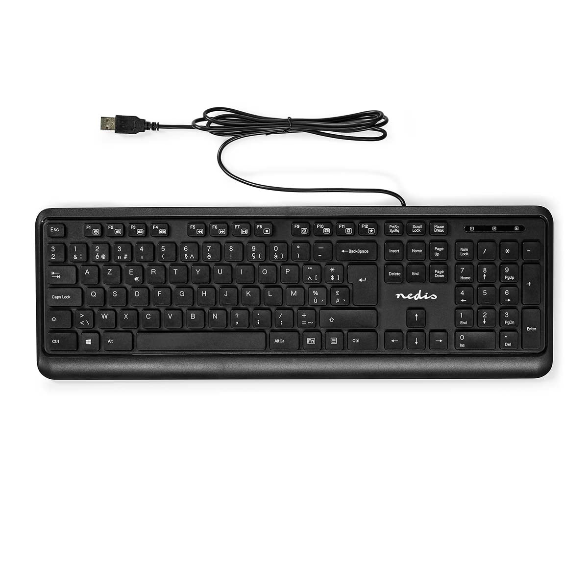 Kabelgebundenes Keyboard | USB-A | Multimedia | AZERTY | BE-Layout | Numerische Tastatur