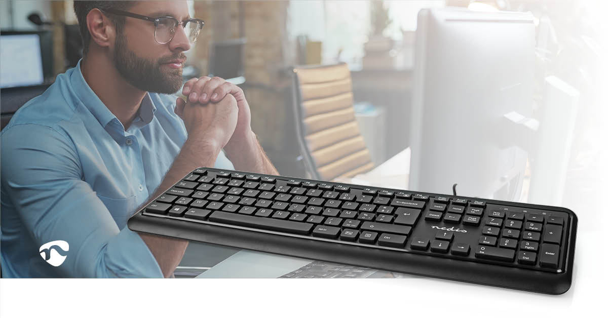 Kabelgebundenes Keyboard | USB-A | Multimedia | AZERTY | BE-Layout | Numerische Tastatur