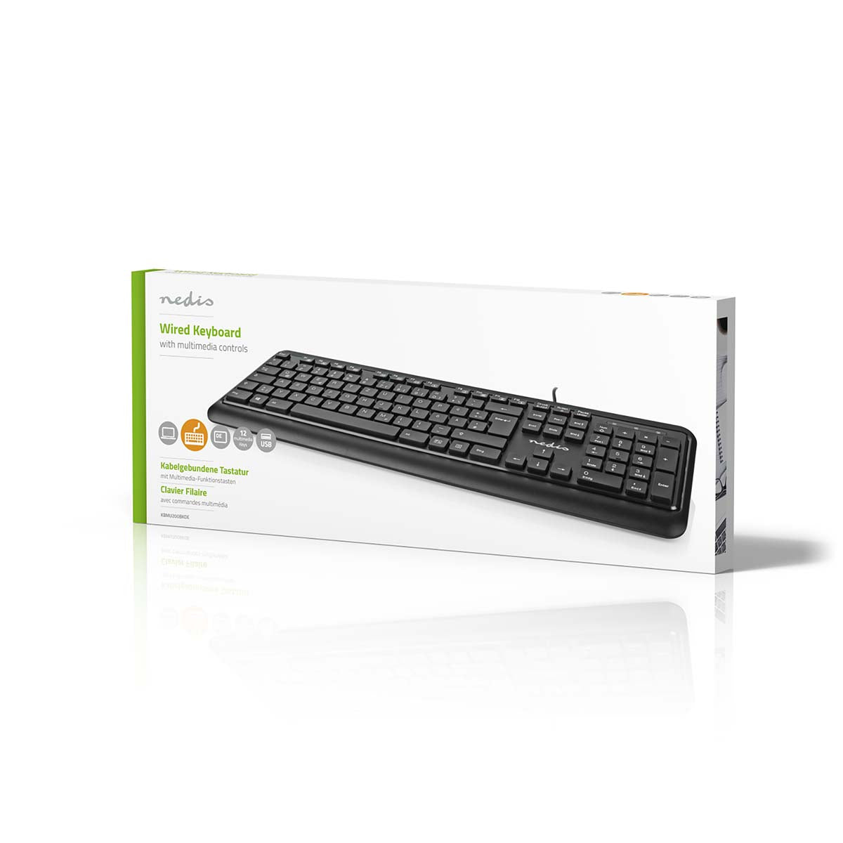 Kabelgebundenes Keyboard | USB-A | Multimedia | QWERTZ | DE-Layout | Numerische Tastatur