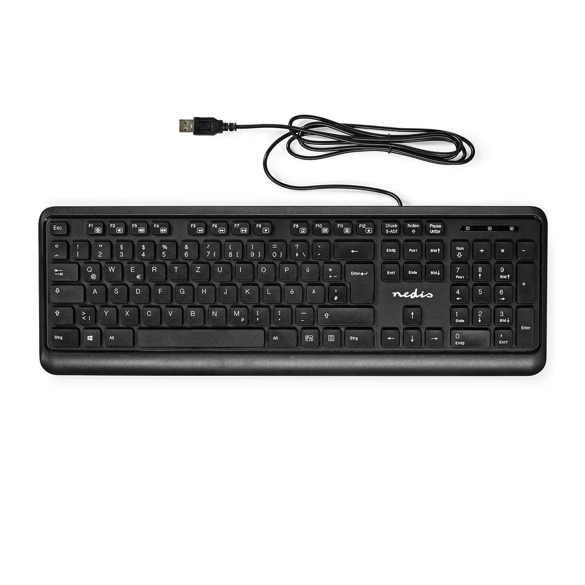 Kabelgebundenes Keyboard | USB-A | Multimedia | QWERTZ | DE-Layout | Numerische Tastatur