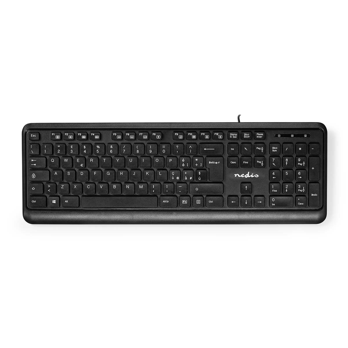 Kabelgebundenes Keyboard | USB-A | Multimedia | QWERTY | IT-Layout | Numerische Tastatur