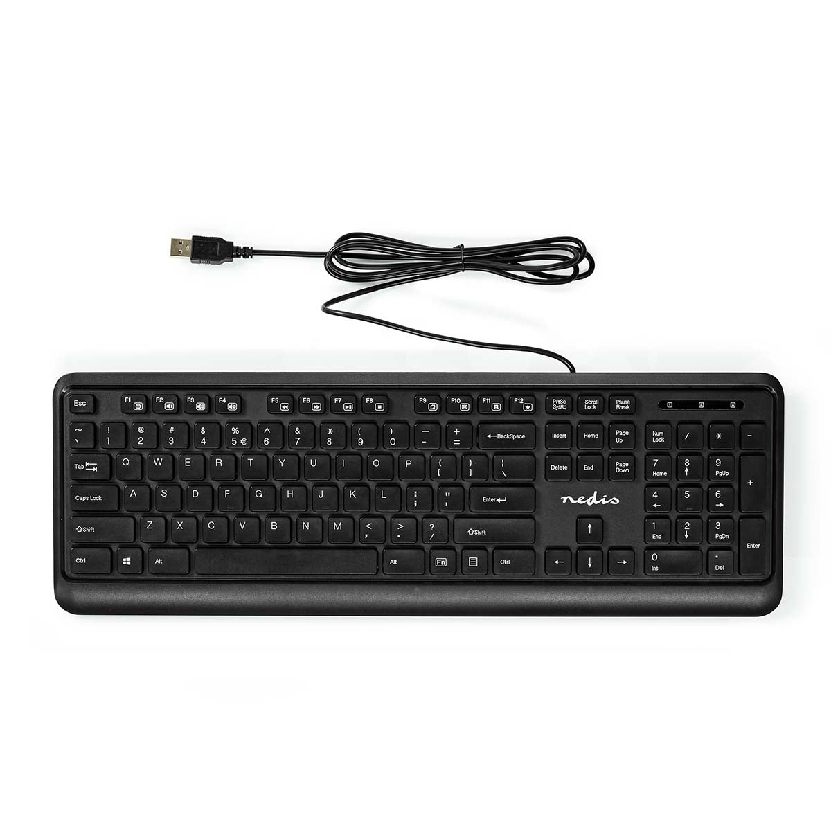 Kabelgebundenes Keyboard | USB-A | Multimedia | QWERTY | US-Layout | Numerische Tastatur