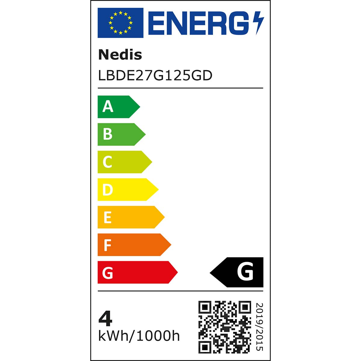 LED-Filament-Lampe E27 | G125 | 3.8 W | 250 lm | 2100 K | Dimmbar | Extra warmweiß | Retro Style | 1 Stück