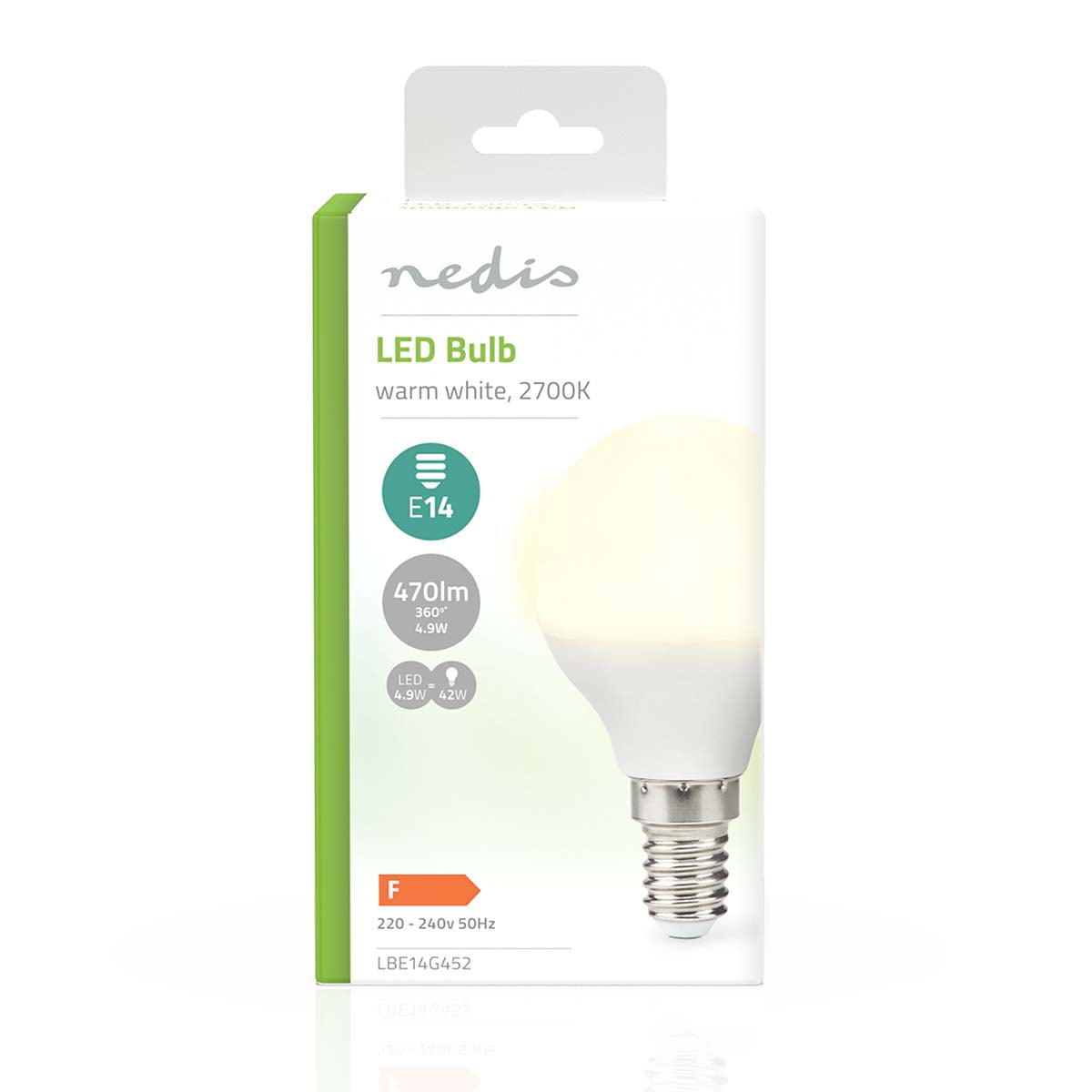 LED-Lampe E14 | G45 | 4.9 W | 470 lm | 2700 K | Warmweiss | Matte lampe | 1 Stück