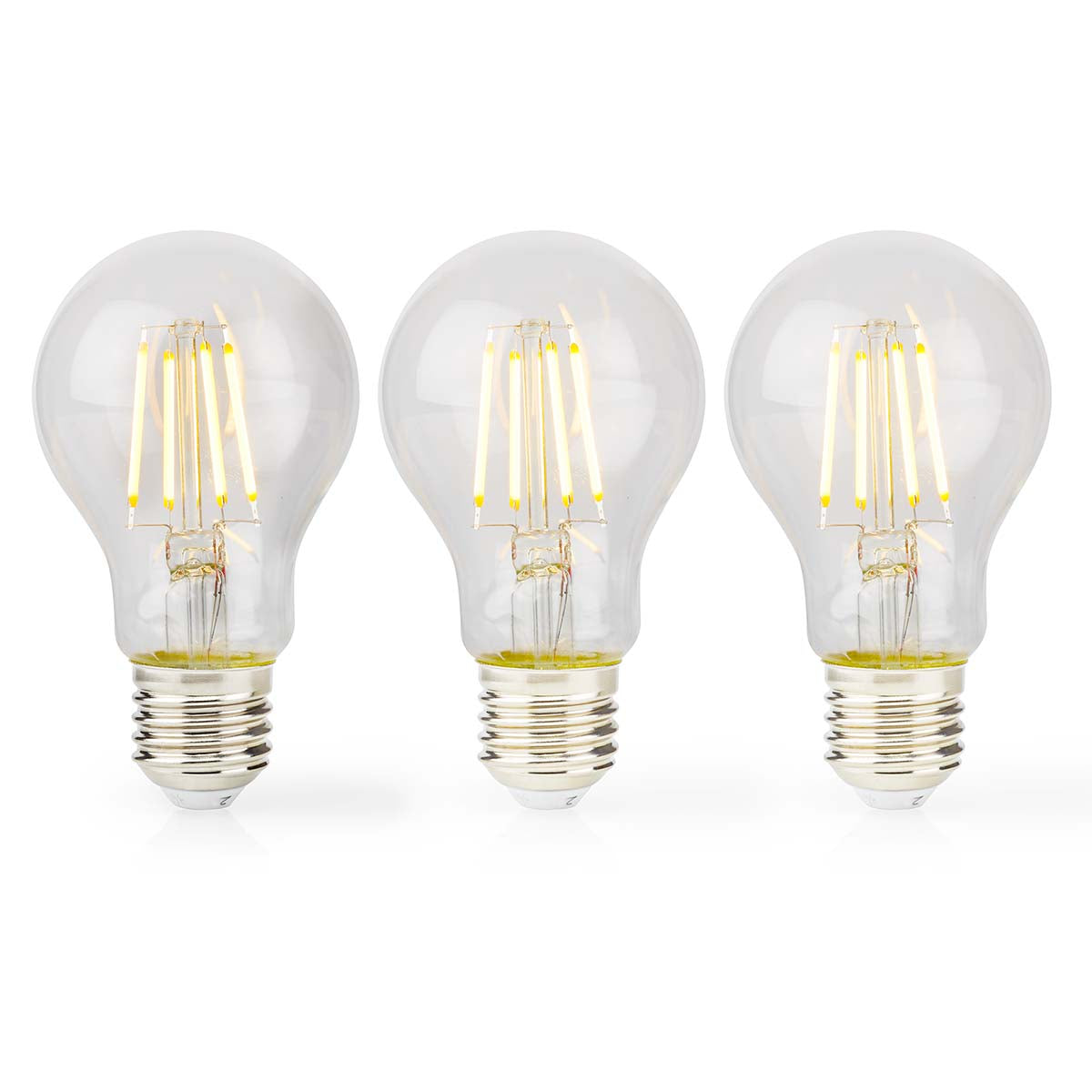 LED-Filament-Lampe E27 | A60 | 4 W | 470 lm | 2700 K | Warmweiss | Retro Style | 3 Stück