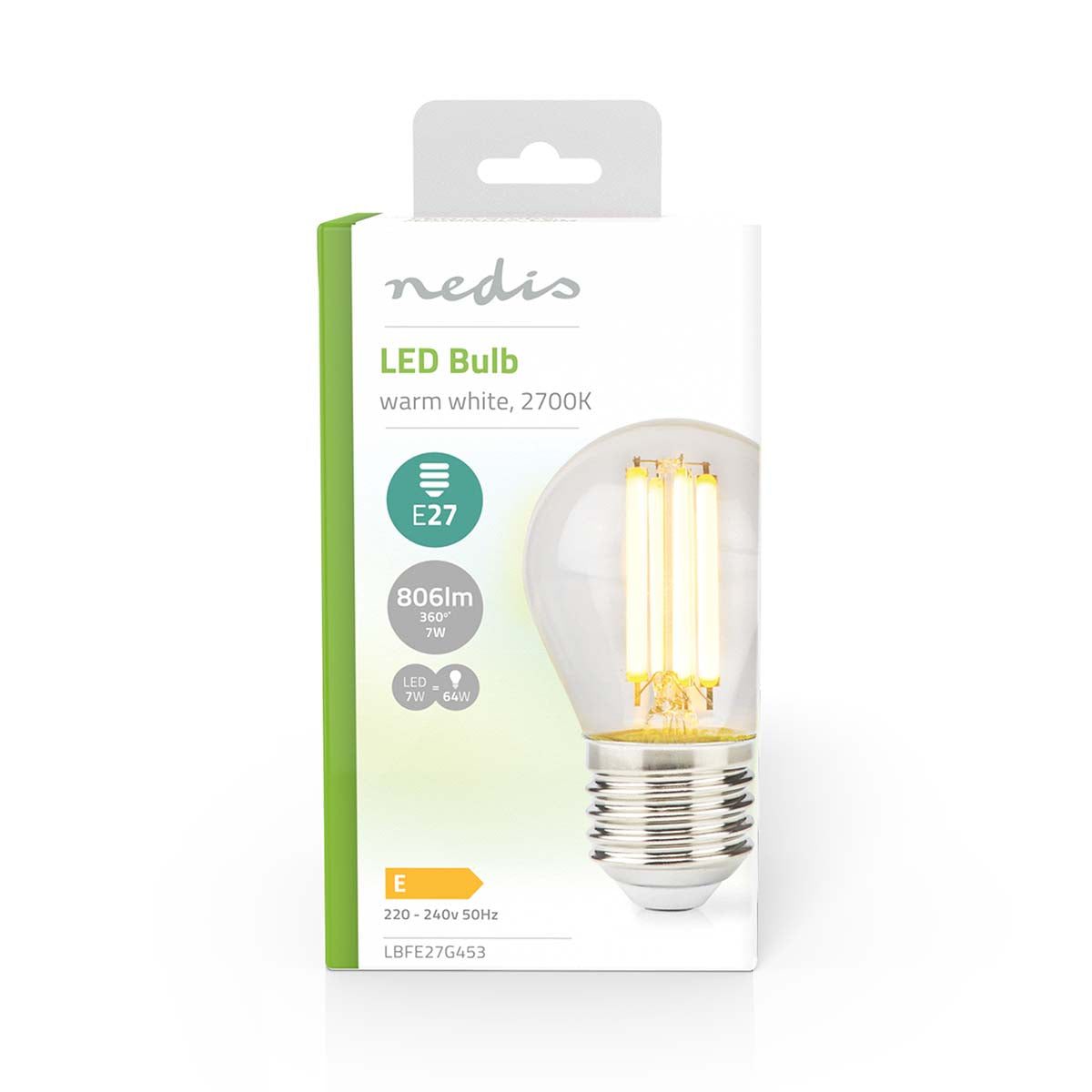 LED-Filament-Lampe E27 | G45 | 7 W | 806 lm | 2700 K | Warmweiss | Retro Style | 1 Stück