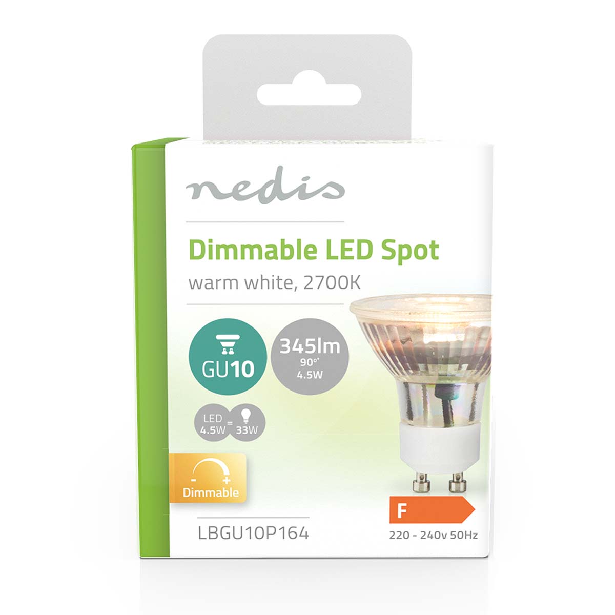 LED-Lampe GU10 | Spot | 4.5 W | 345 lm | 2700 K | Dimmbar | Warmweiss | Retro Style | 1 Stück