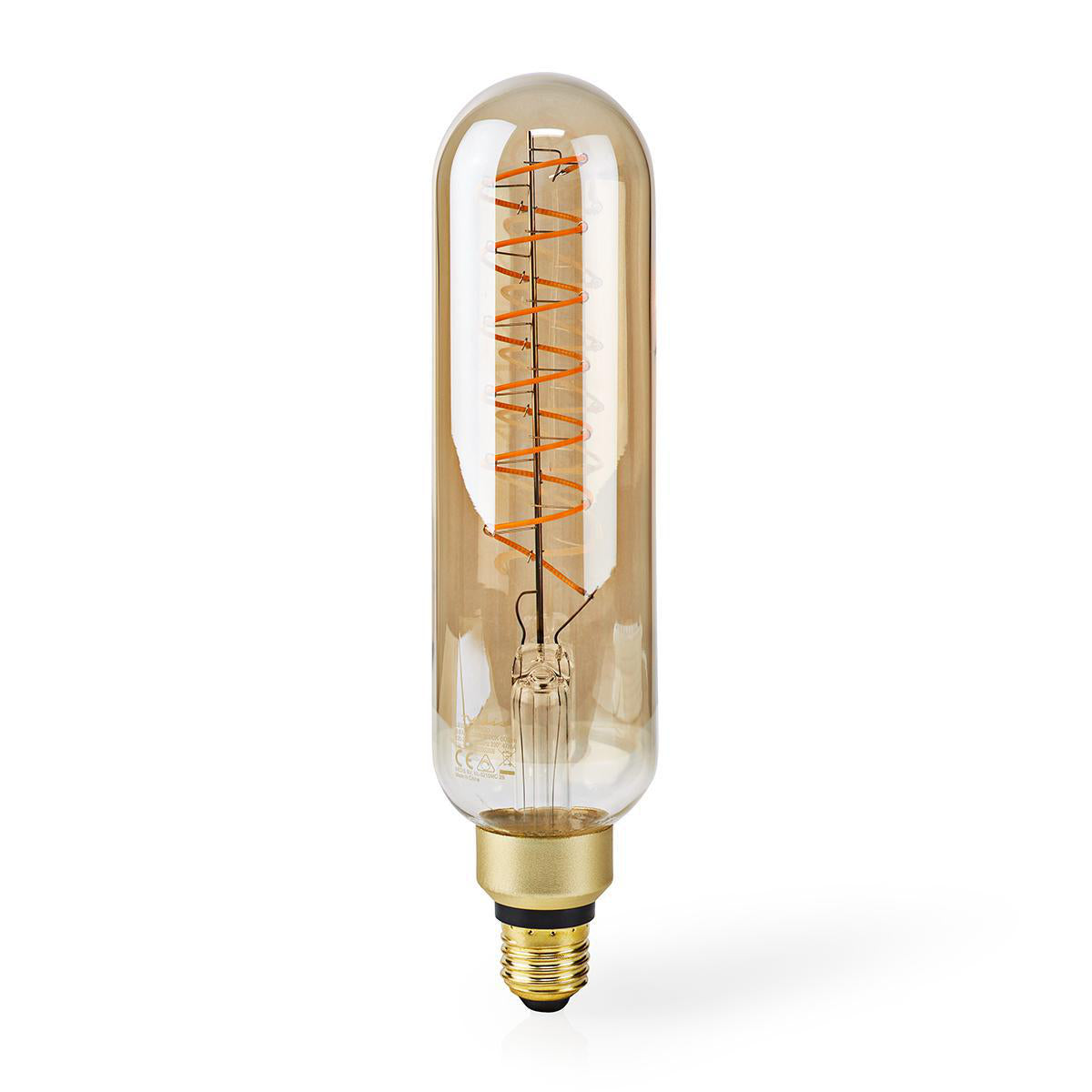 LED-Filament-Lampe E27 | T65 | 8.5 W | 600 lm | 2000 K | Dimmbar | Mit Gold Finish | Retro Style | 1 Stück